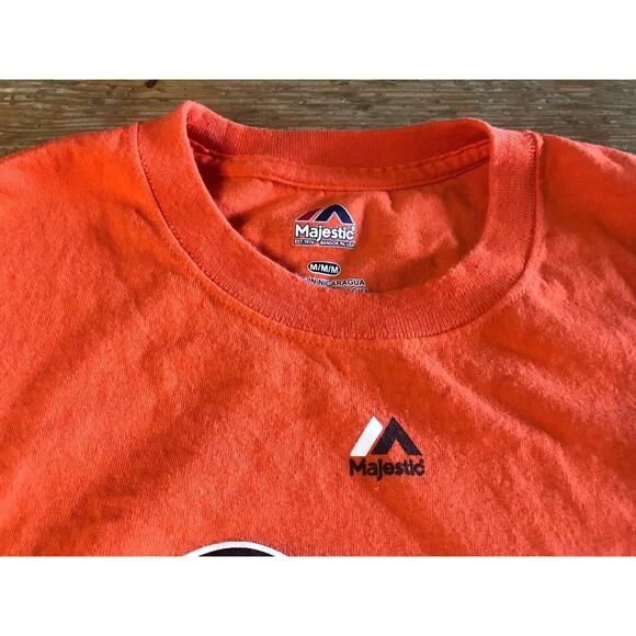 Baltimore Orioles Maryland State Flag Bird T-Shirt Adult Medium Majestic MLB - Picture 5 of 5